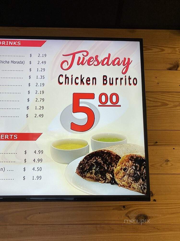El Pollon II - Morgantown, WV menu_pic