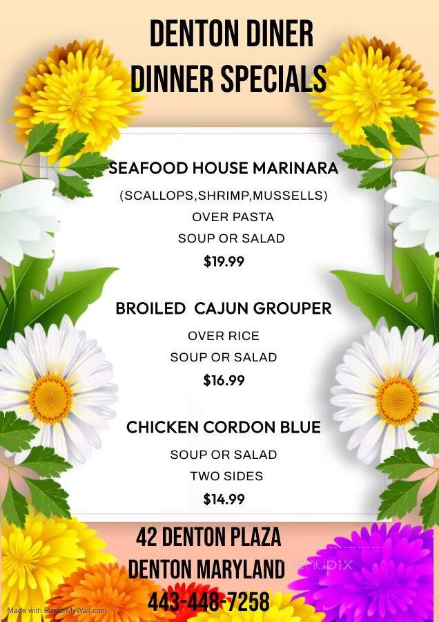 Denton Diner - Denton, MD menu_pic