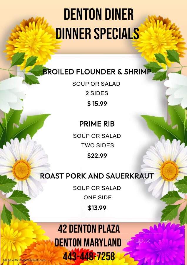 Denton Diner - Denton, MD menu_pic