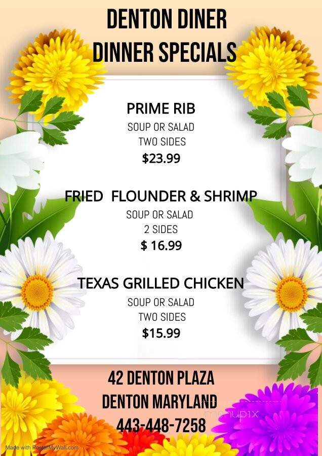 Denton Diner - Denton, MD menu_pic