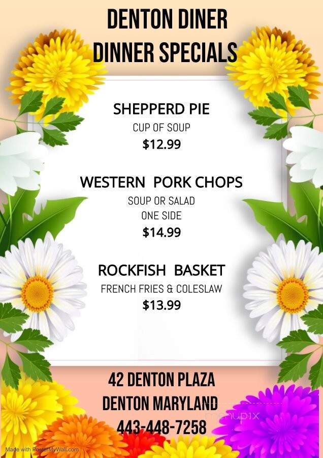 Denton Diner - Denton, MD menu_pic