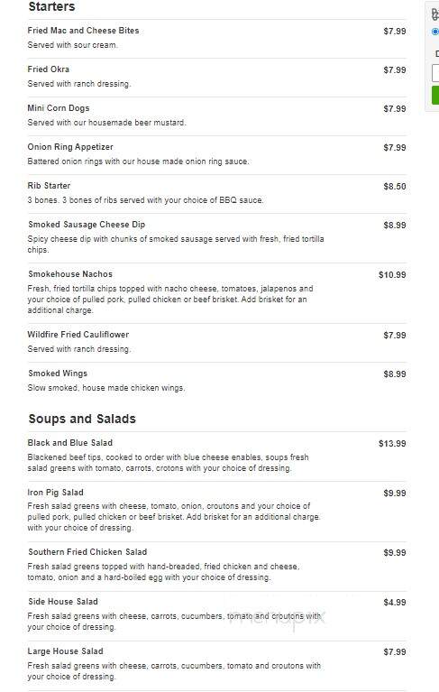 Butts BBQ - Fairborn, OH menu_pic