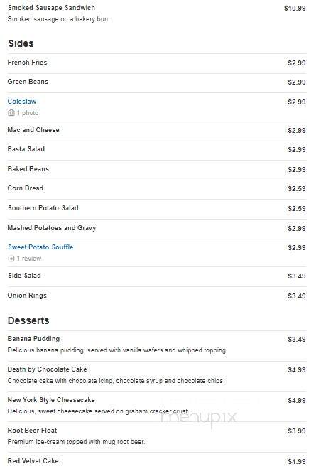 Butts BBQ - Fairborn, OH menu_pic