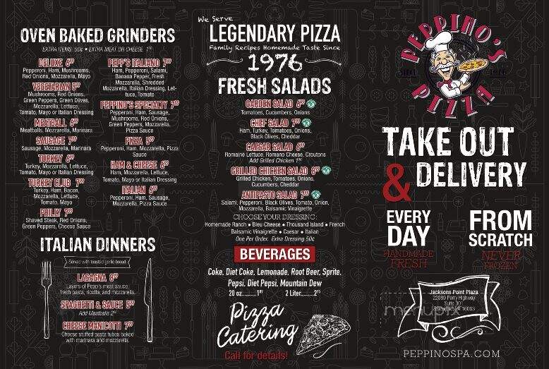 Peppino's Pizza - Zelienople, PA menu_pic