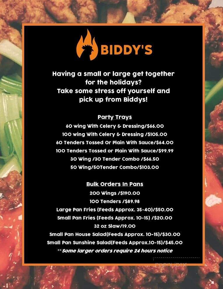 Biddy's - Covington, GA menu_pic