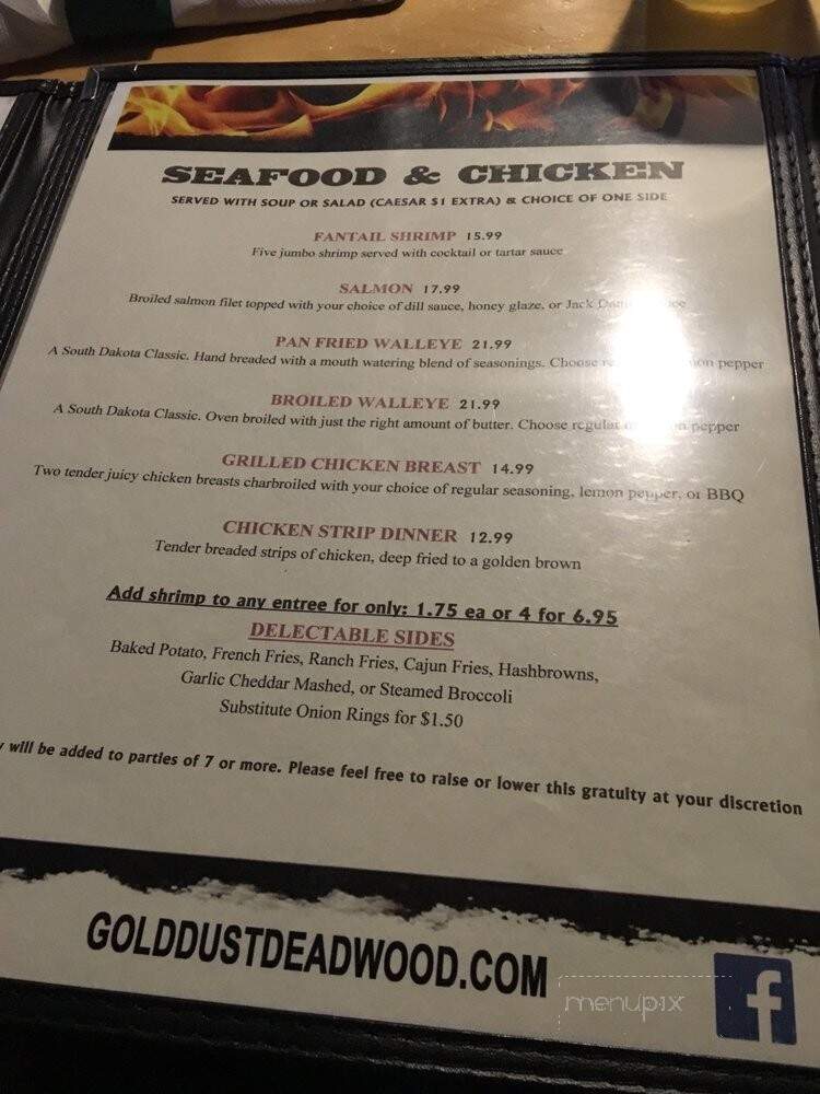 Mavericks Steaks & Cocktails - Deadwood, SD menu_pic