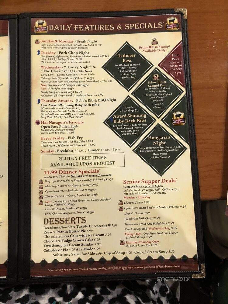 Green Diamond Grille & Pub - Barberton, OH menu_pic