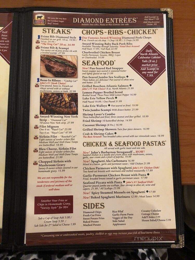Green Diamond Grille & Pub - Barberton, OH menu_pic