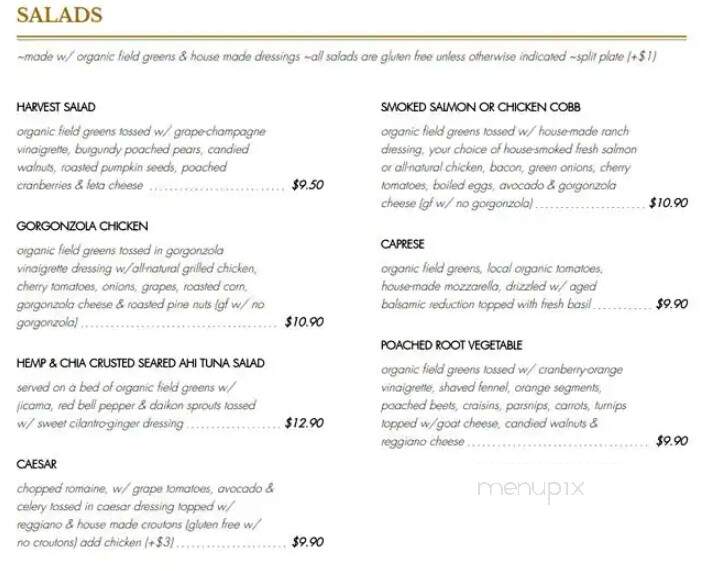 Harvest Restaurant - Oro Valley, AZ menu_pic