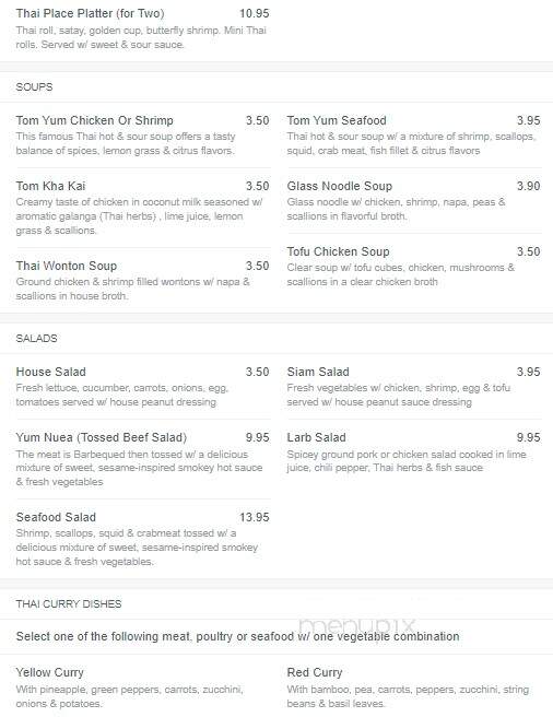 Thai Place Restaurant - Sturbridge, MA