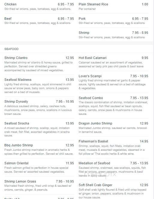 Thai Place Restaurant - Sturbridge, MA