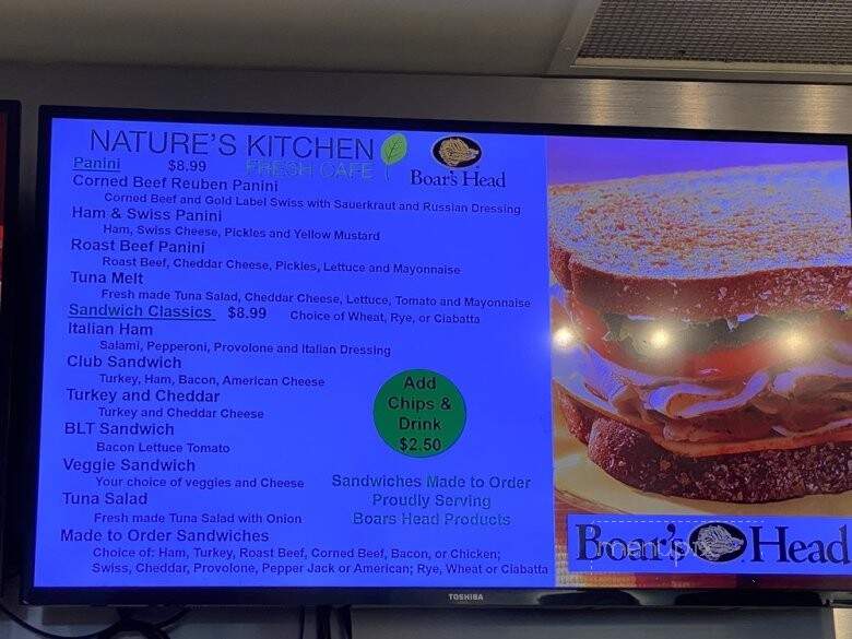 Nature's Kitchen Fresh Cafe - Baltimore, MD menu_pic