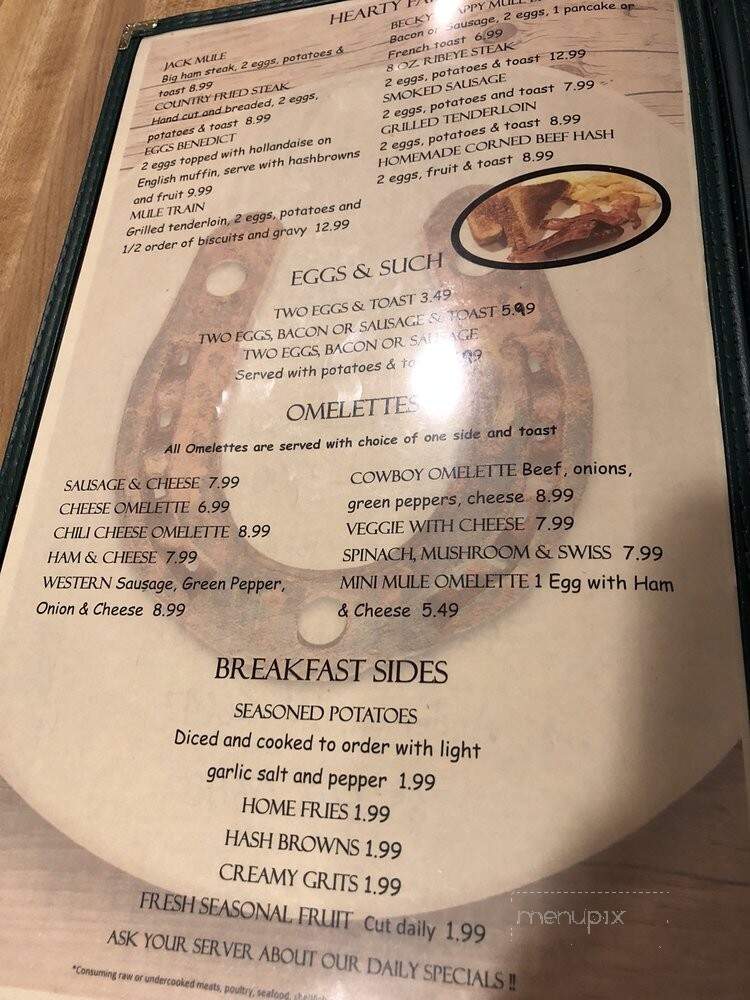 Becky's Happy Mule Cafe - Anderson, IN menu_pic