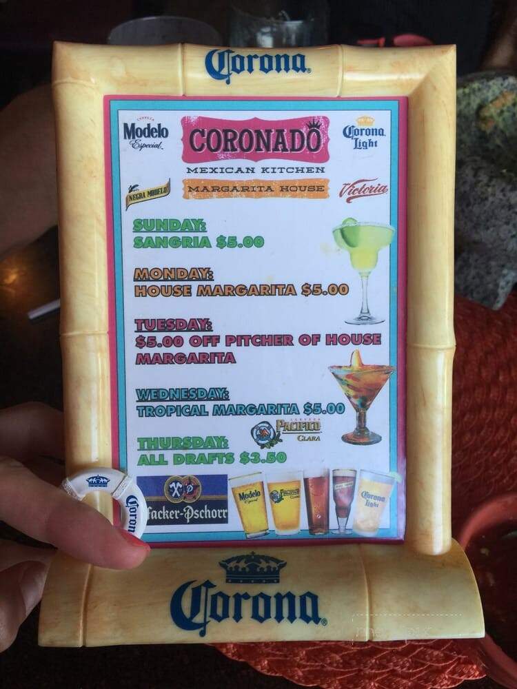 Coronado Mexican Kitchen - South Elgin, IL menu_pic