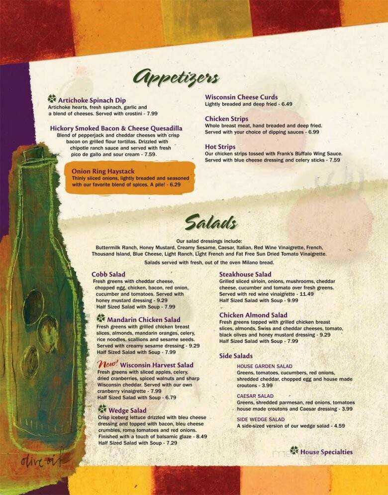 Milwaukee Grill Incorporated - Janesville, WI menu_pic