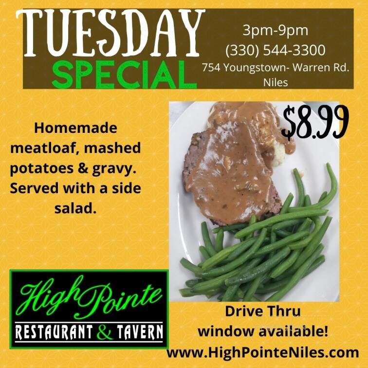 High Pointe - Niles, OH menu_pic
