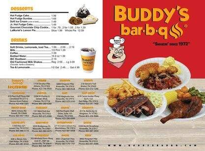 Buddy's BBQ - Kingston, TN menu_pic