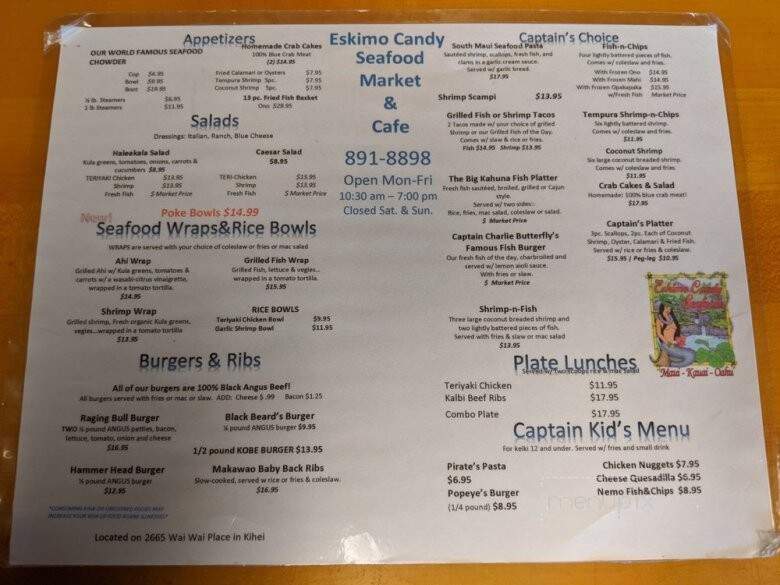 Eskimo Candy Inc - Kihei, HI menu_pic