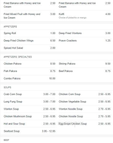Lin Garden Restaurant - Toronto, ON menu_pic