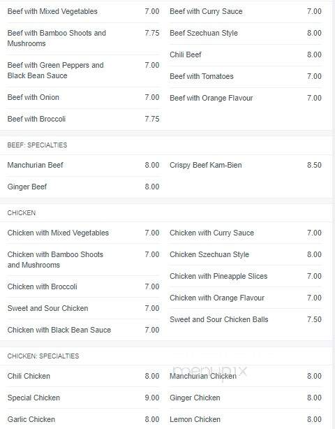 Lin Garden Restaurant - Toronto, ON menu_pic