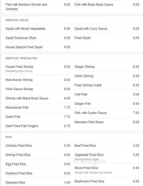 Lin Garden Restaurant - Toronto, ON menu_pic