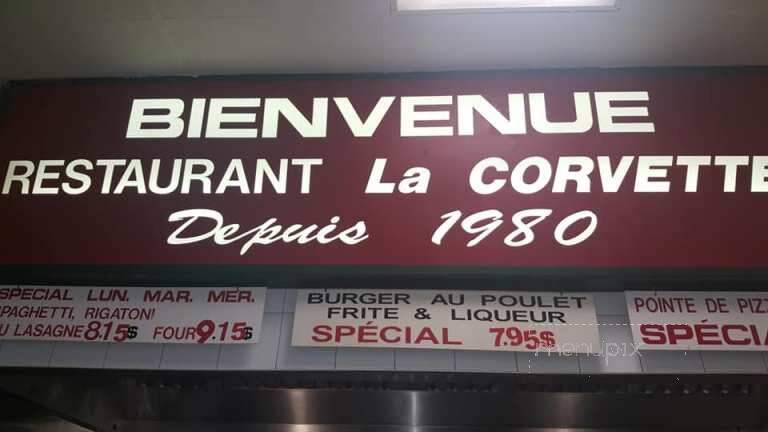 Restaurant la Corvette - Montreal, QC menu_pic