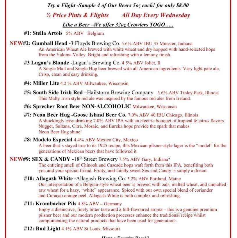 Bartolini's Restaurant - Midlothian, IL menu_pic