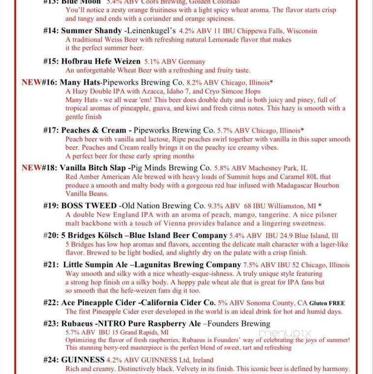 Bartolini's Restaurant - Midlothian, IL menu_pic