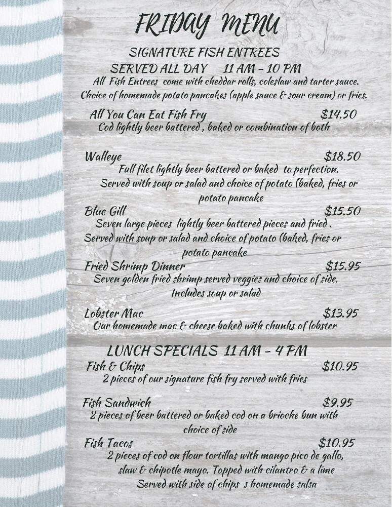 Cullom Knoll Inn & Restaurant - Mccullom Lake, IL menu_pic
