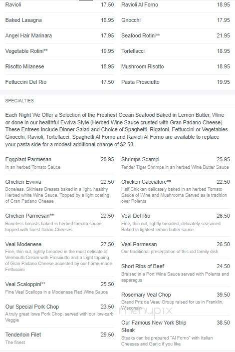 Del Rio Restaurant - Highwood, IL menu_pic