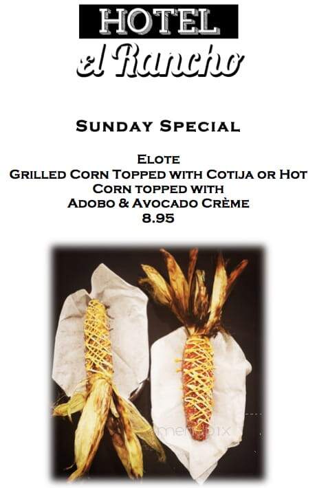 El Rancho Motel & Hotel - Gallup, NM menu_pic
