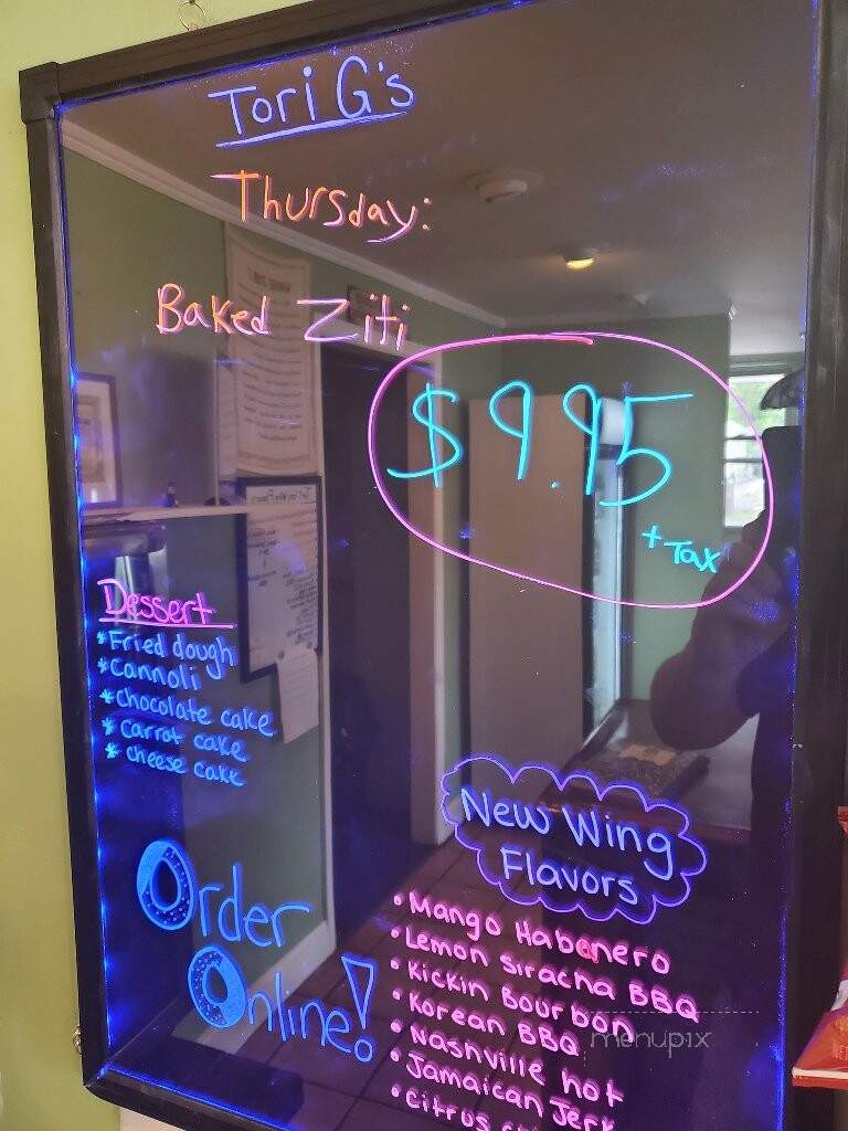 Tori G's - Catskill, NY menu_pic