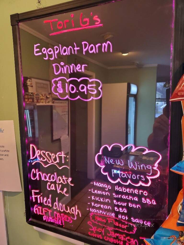 Tori G's - Catskill, NY menu_pic
