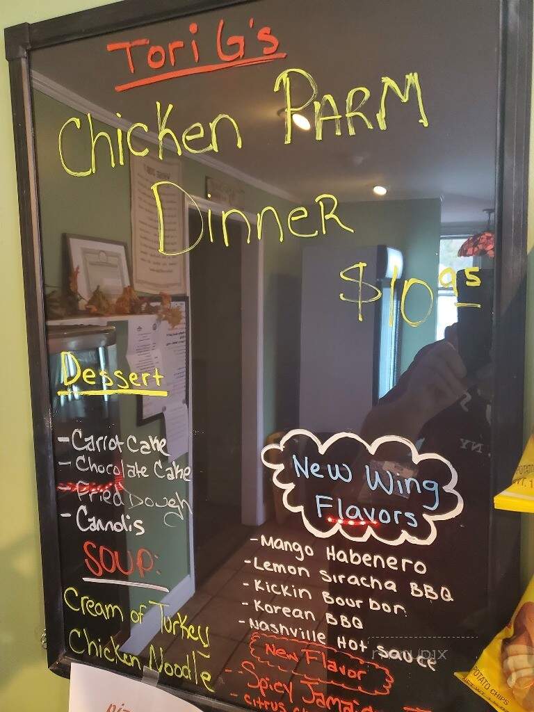 Tori G's - Catskill, NY menu_pic