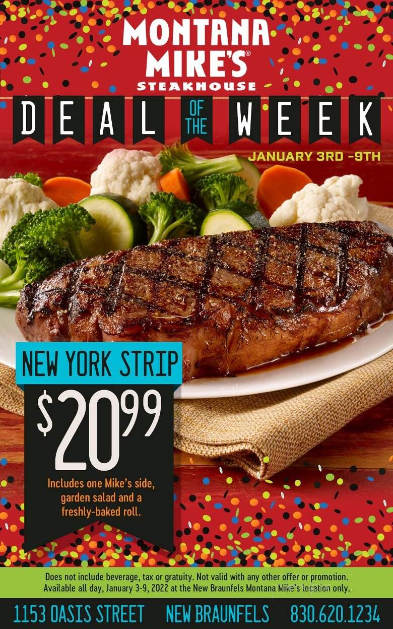 Montana Mike's Steakhouse - New Braunfels, TX menu_pic