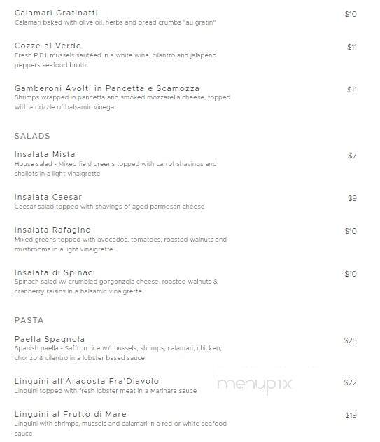 Rafagino Italian Restaurant - Burke, VA menu_pic