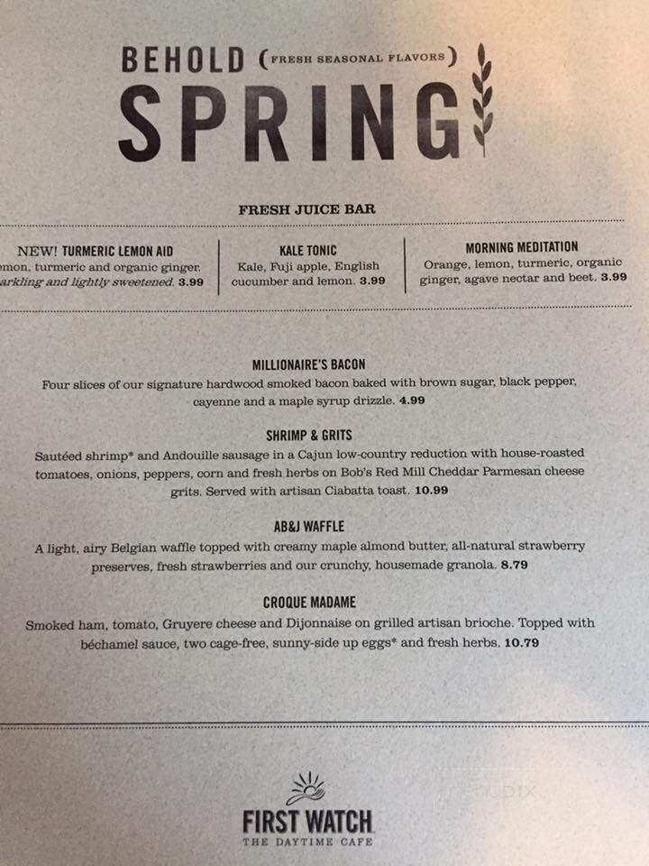 First Watch Restaurant - Charleston, WV menu_pic