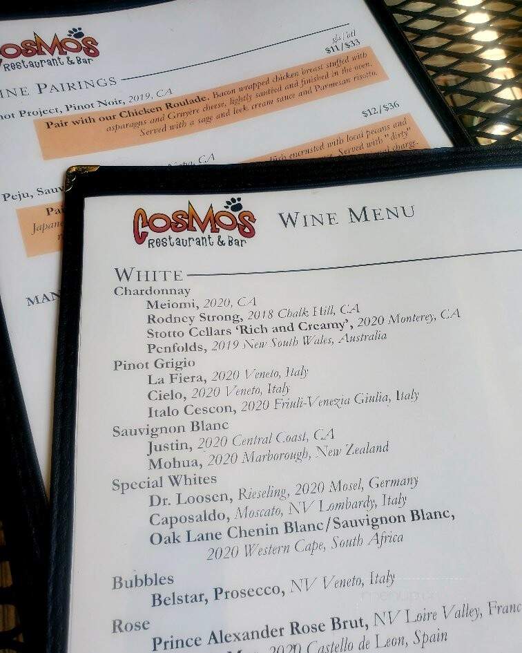 Cosmo's Restaurant & Bar - Orange Beach, AL menu_pic