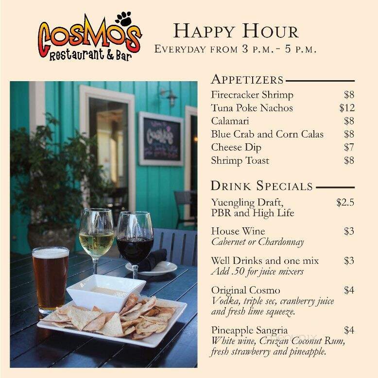 Cosmo's Restaurant & Bar - Orange Beach, AL menu_pic