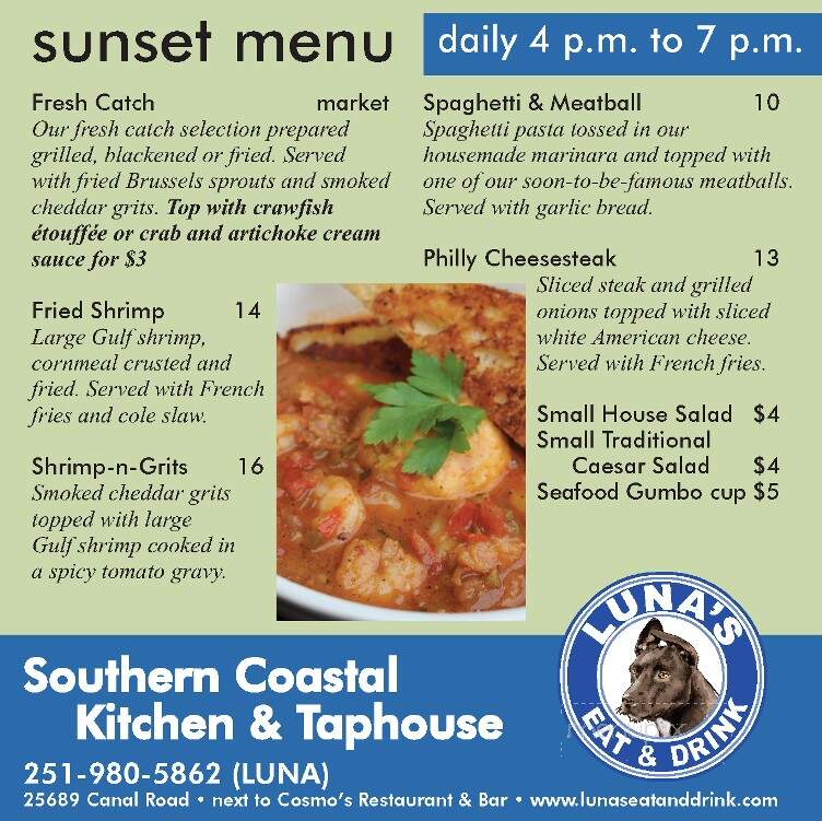 Cosmo's Restaurant & Bar - Orange Beach, AL menu_pic