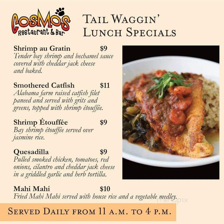 Cosmo's Restaurant & Bar - Orange Beach, AL menu_pic