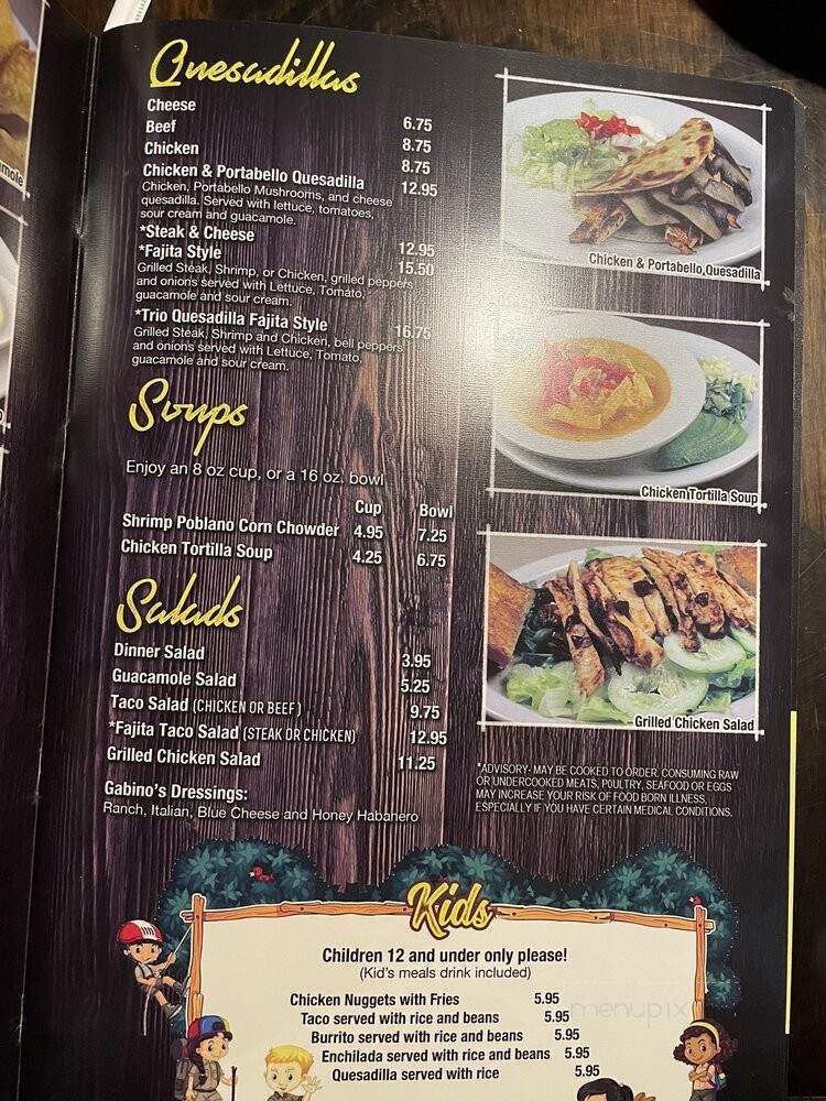 Gabino's Mexican Grill - Jackson, GA menu_pic