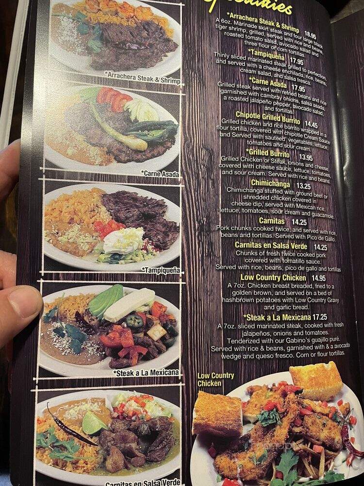 Gabino's Mexican Grill - Jackson, GA menu_pic