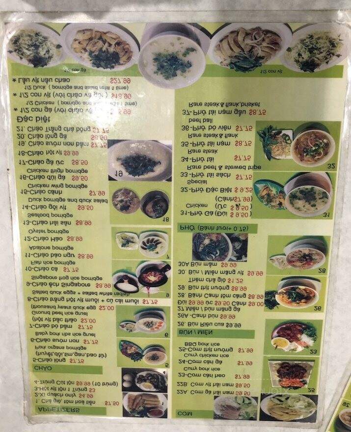 Chao Dem - Garden Grove, CA menu_pic