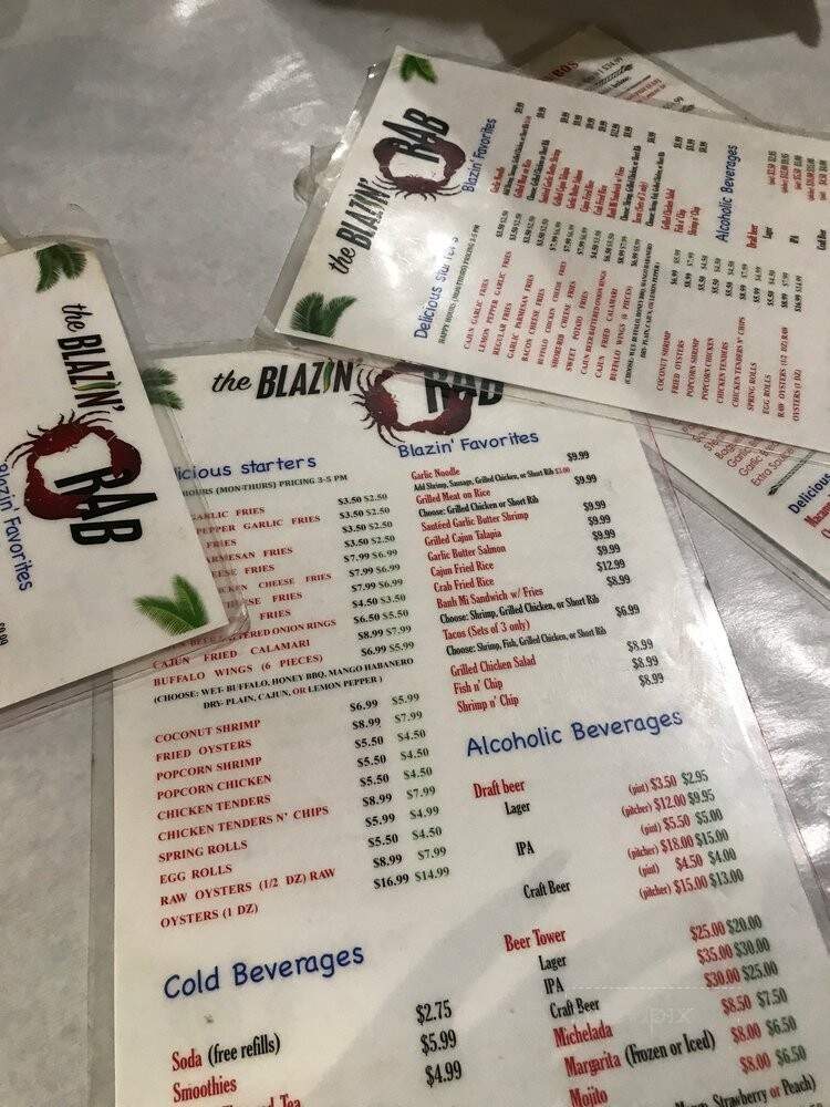 The Blazin' Crab - Redlands, CA menu_pic