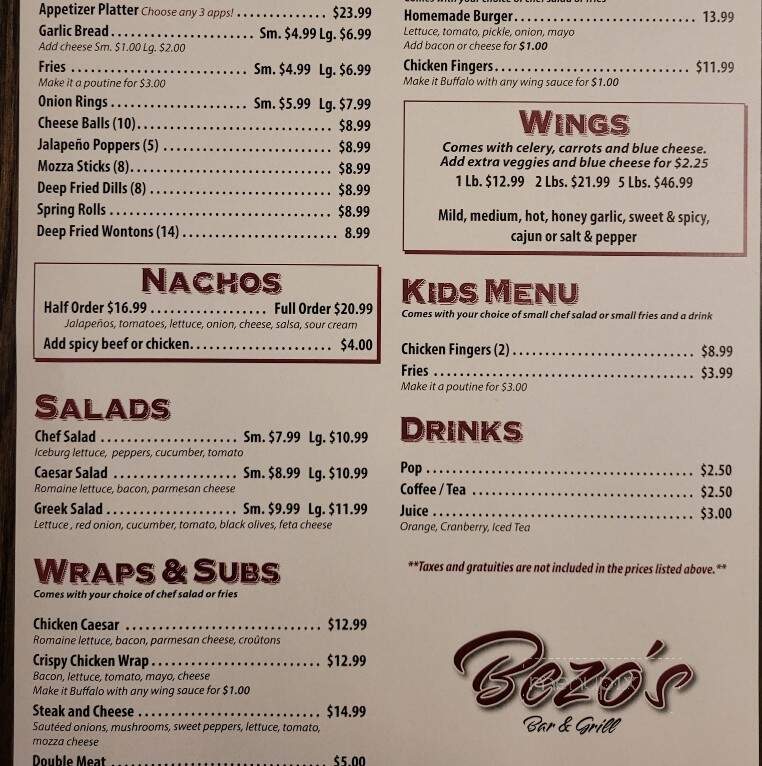Bezo's Bar and Grill - Thorold, ON