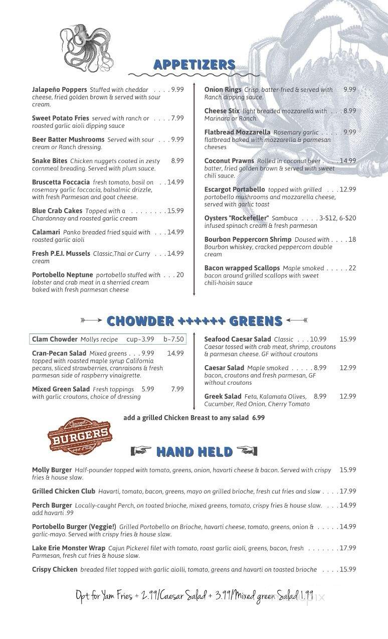 Molly and OJ's Restaurant - Erieau, ON menu_pic