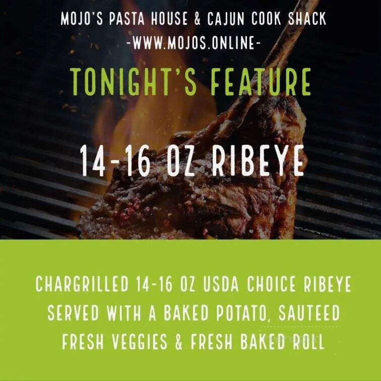 MoJo's Pasta House and Cajun Cook Shack - Marshfield, WI menu_pic