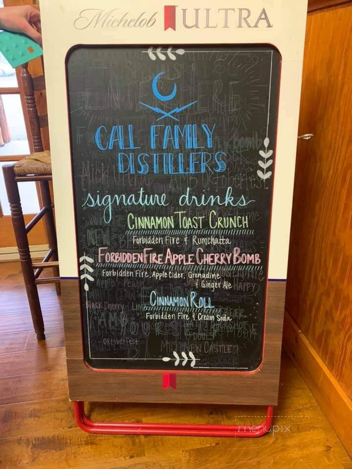 Call Family Distillers - Wilkesboro, NC menu_pic