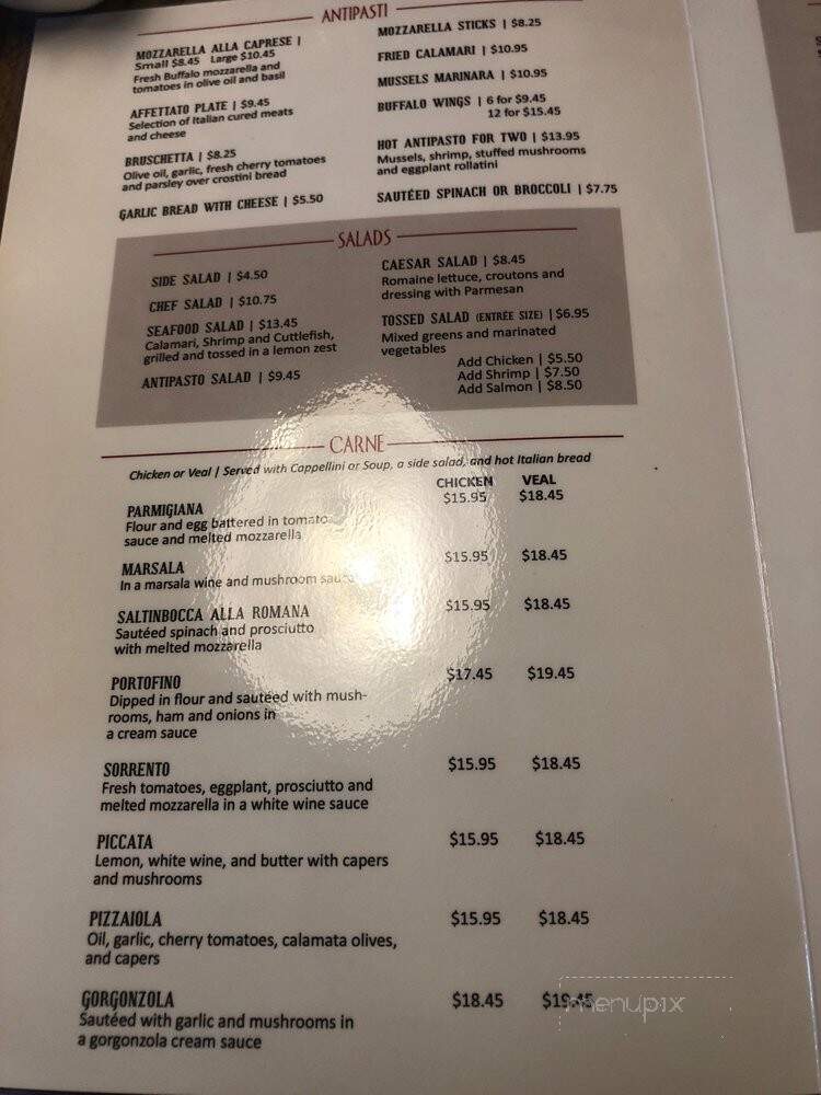 Portofino's - Indian Land, SC menu_pic